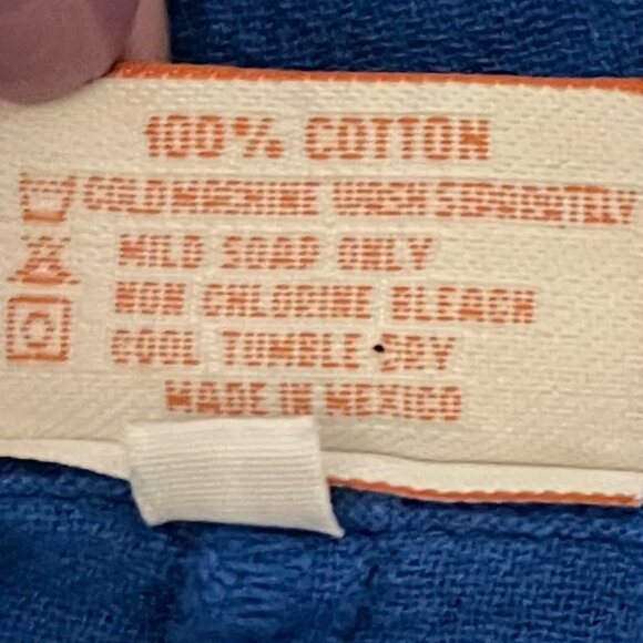 Oh My Gauze! Small/Medium Royal Blue Ruched Detail Short Sleeve Top - Picture 7 of 8